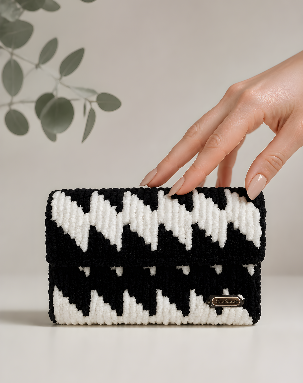 Sac à main noir et blanc - Annel's Collection