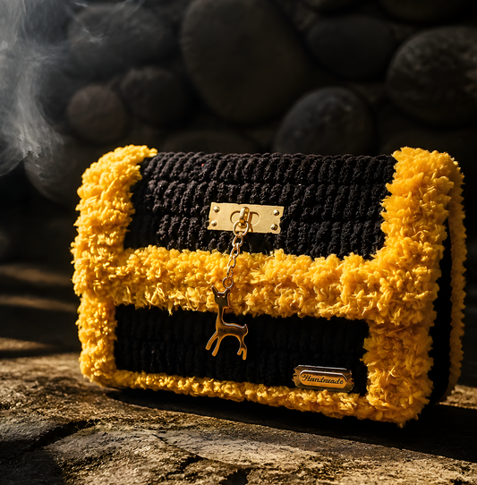 👜 Sac à main noir et jaune - Annel's Collection