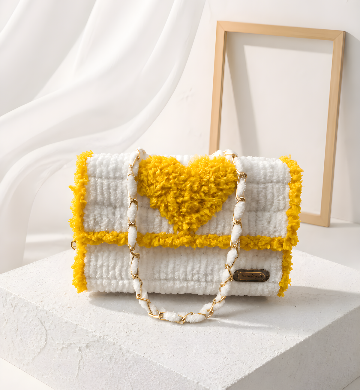 Sac à main Jaune et blanc - Annel's Collection