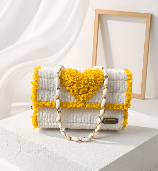 Sac à main Jaune et blanc - Annel's Collection