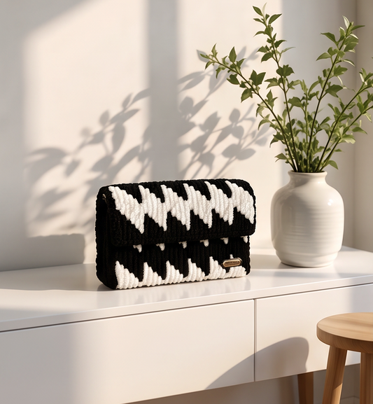Sac à main noir et blanc - Annel's Collection