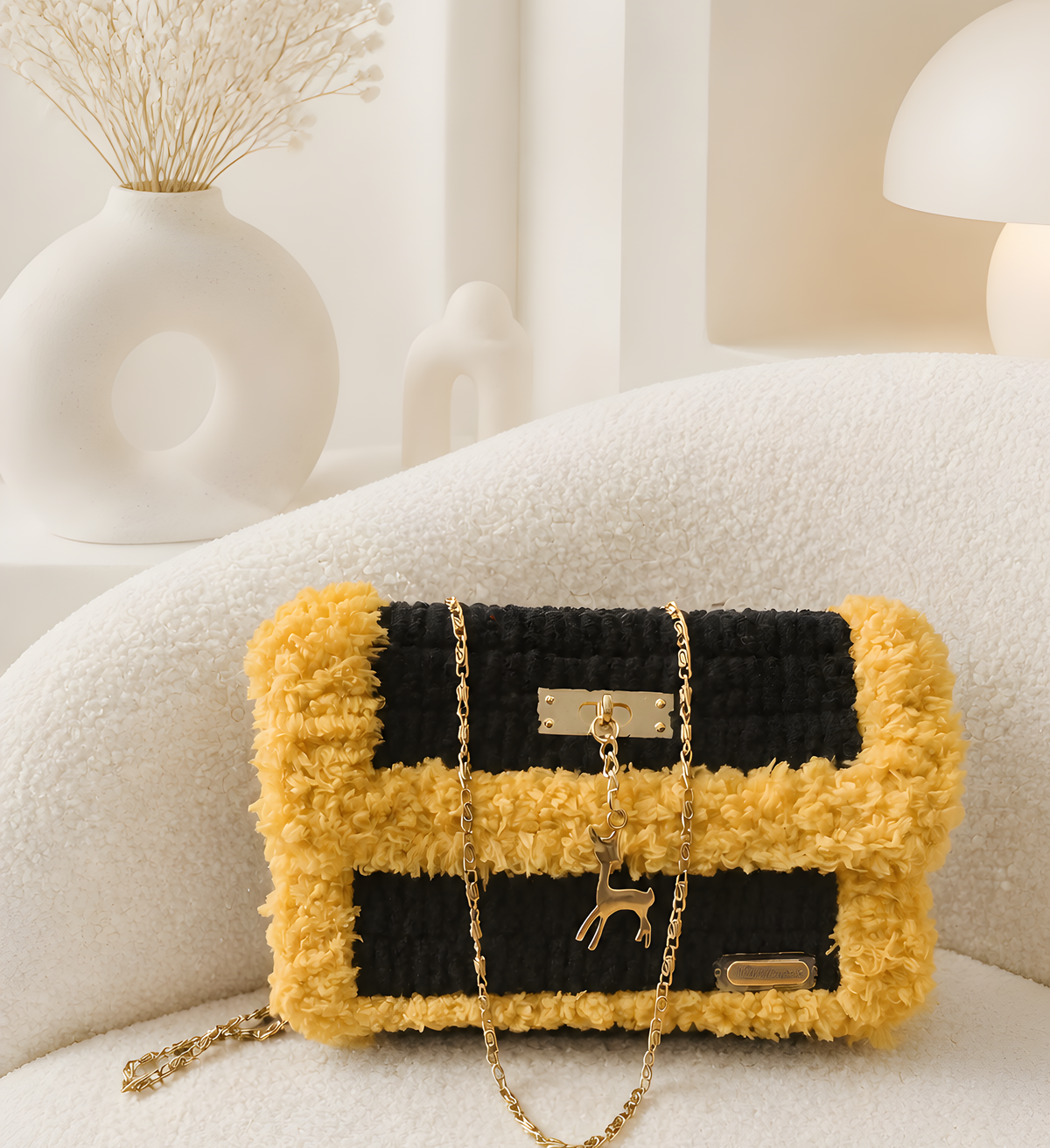👜 Sac à main noir et jaune - Annel's Collection