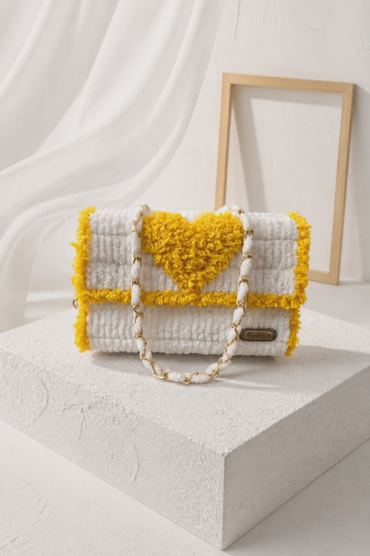 Sac à main Jaune et blanc - Annel's Collection